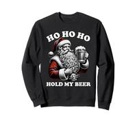 Ho Ho Ho, hold my Beer, divertente Babbo Natale con la Birra Felpa