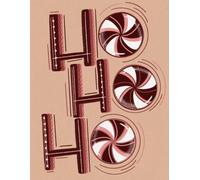 Ho Ho Ho Peppermint Holiday Notebook, Peach: 8.5x11, 200 Lined Pages: A Large Festive Holiday Notebook With Hand Drawn “Ho Ho Ho” Lettering And Peppermint Candy Artwork