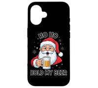 Ho Ho Hold My Beer Babbo Natale Fun Custodia per iPhone 16