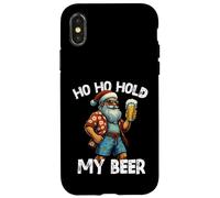 Ho Ho Hold My Beer Divertente Babbo Natale Bere Natale a luglio Custodia per iPhone X/XS