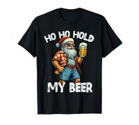 Ho Ho Hold My Beer Divertente Babbo Natale Bere Natale a luglio Maglietta