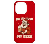 Ho Ho Hold My Drink Funny Santa Drinking Christmas Costume Custodia per iPhone 14 Pro