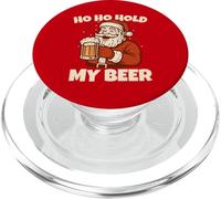 Ho Ho Hold My Drink Funny Santa Drinking Christmas Costume PopSockets PopGrip per MagSafe