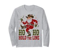 Ho Ho Hold The Line Dance Dancing Love Christmas Line Dance Maglia a Manica
