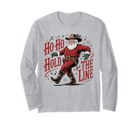 Ho Ho Hold The Line Dance Dancing Love Christmas Line Dance Maglia a Manica