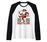 Ho Ho Hold The Line Dance Dancing Love Christmas Line Dance Maglia con Maniche Raglan