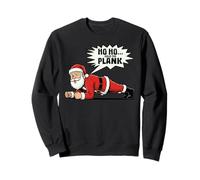 Ho Ho Hold The Plank Christmas Santa Workout Funny Gym Retro Felpa