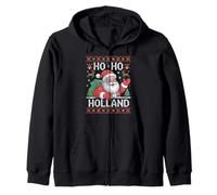 Ho Ho Holland Santa Claus Xmas Netherlands Ugly Christmas Felpa con Cappuccio