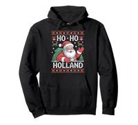 Ho Ho Holland Santa Claus Xmas Netherlands Ugly Christmas Felpa con Cappuccio