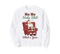 Ho Ho Holy Shit What a Year Funny Christmas Santa Felpa
