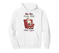 Ho Ho Holy Shit What a Year Funny Christmas Santa Felpa con Cappuccio