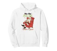 Ho Ho Holy Shit What a Year Funny Christmas Santa Felpa con Cappuccio