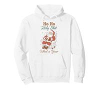Ho Ho Holy Shit What a Year Funny Christmas Santa Felpa con Cappuccio