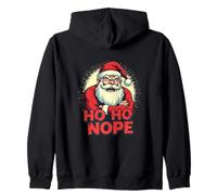 Ho Ho Nope Babbo Natale Scontroso Felpa con Cappuccio