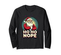 Ho Ho Nope Babbo Natale Scontroso Maglia a Manica