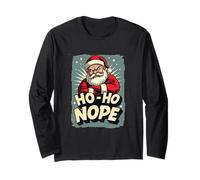 Ho Ho Nope Babbo Natale Scontroso Maglia a Manica