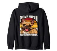 Ho i Miei Passi in Circa Sette Bulldog Felpa con Cappuccio