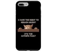 Ho il diritto di rimanere in silenzio per gli amanti dei gatti Custodia per iPhone 7 Plus/8 Plus