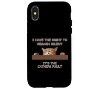 Ho il diritto di rimanere in silenzio per gli amanti dei gatti Custodia per iPhone X/XS