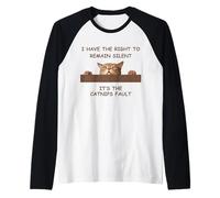 Ho Il Diritto di Rimanere in Silenzio per Gli Amanti dei Gatti Maglia con Maniche Raglan