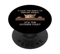 Ho il diritto di rimanere in silenzio per gli amanti dei gatti PopSockets PopGrip Adesivo