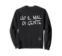 Ho Il Mal di Gente | Marca dolceSenso Urban Testo Bianco Felpa