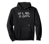 Ho Il Mal di Gente | Marca dolceSenso Urban Testo Bianco Felpa con Cappuccio