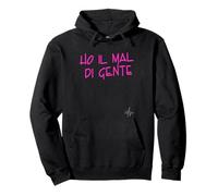 Ho Il Mal di Gente | Marca dolceSenso Urban Testo Rosa Felpa con Cappuccio