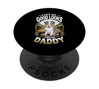 Ho il mio bell'aspetto da papà Australian Shepherd Dog Lover PopSockets PopGrip Adesivo
