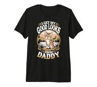 Ho Il Mio bell'aspetto da papà Bengala Kitten Lover Maglietta Premium