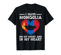 Ho la Mongolia sulla mia camicia e nel mio cuore i mongoli orgogliosi Maglietta
