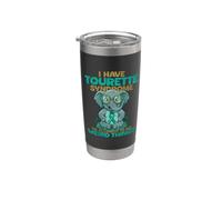 Ho la sindrome di Tourettes Mi è permesso fare cose strane Bicchiere termico in acciaio inox doppia parete
