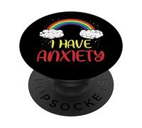 Ho l'ansia Pastel Goth Kawaii Rainbow Sarcastic PopSockets PopGrip Adesivo