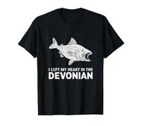 Ho Lasciato Il Mio Cuore nel Pesce Animale Duncleosteous Devoniano Maglietta con Stampa Grafica Economica