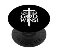 Ho letto il capitolo finale che Dio vince la fede cristiana della croce PopSockets PopGrip Adesivo