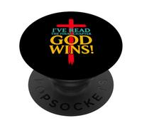 Ho letto il capitolo finale che Dio vince la fede cristiana della croce PopSockets PopGrip Adesivo