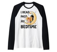 Ho letto oltre l'ora di andare a letto - Book Lovers Reader Reading Bookworm Maglia con Maniche Raglan