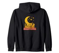 Ho Letto Past My Bedtime Crescent Moon Bookish Night Reader Felpa con Cappuccio