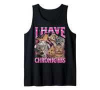 Ho l'IBS cronico Funny Cat Meme Bootleg Graphic degli anni '90 Canotta
