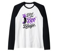 Ho Messo Il Boo in Bougie Halloween Bourgeois Society Ragazze Maglia con Maniche Raglan