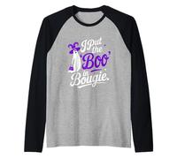 Ho Messo Il Boo in Bougie Halloween Bourgeois Society Ragazze Maglia con Maniche Raglan