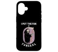 Ho messo il divertimento in FUN-ERAL (Dichiarazione umoristica nera e grafica) Custodia per iPhone 16