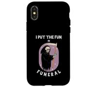 Ho messo il divertimento in FUN-ERAL (Dichiarazione umoristica nera e grafica) Custodia per iPhone X/XS