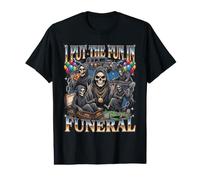Ho Messo Il Divertimento in Funerale Tristo Mietitore Partito Bootleg Halloween Maglietta con Stampa Grafica Economica