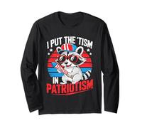 Ho Messo Il Tismo nel Patriottismo Fuochi D'artificio Raccoon Maglia a Manica