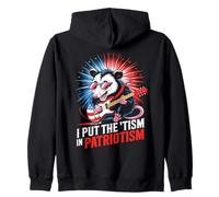 Ho Messo Il tismo nel Patriottismo suonando l'opossum di Chitarra Felpa con Cappuccio