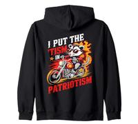 Ho Messo Il Tismo Nell'opossum Patriottismo in Moto Felpa con Cappuccio
