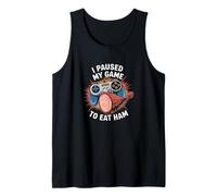 Ho Messo in Pausa Il Gioco per Mangiare prosciutto Funny Thanksgiving Christmas Canotta