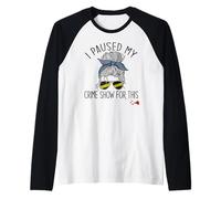 Ho Messo in Pausa Il Mio Crime Show per Questo Meme misterioso di True Crime Fan Maglia con Maniche Raglan