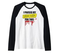 Ho Messo in Pausa Il Mio Crime Show per Questo Meme misterioso di True Crime Fan Maglia con Maniche Raglan